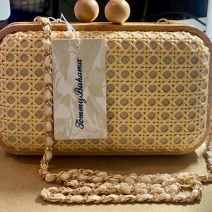 Brand NEW Tommy Bahama Women's Wicker Clutch